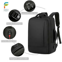 Détails de finition du sac à dos de voyage 2 en 1