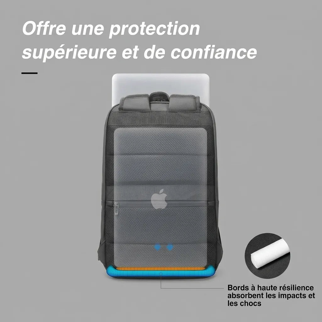 Compartiment ordinateur du sac à dos de voyage business