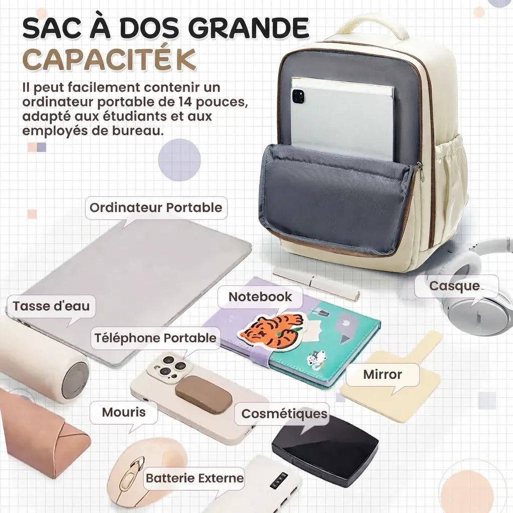 Sac de voyage cabine, compartiment ordinateur 14 pouces