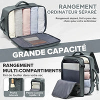 Sac de voyage cabine léger, capacité et compartiment ordinateur