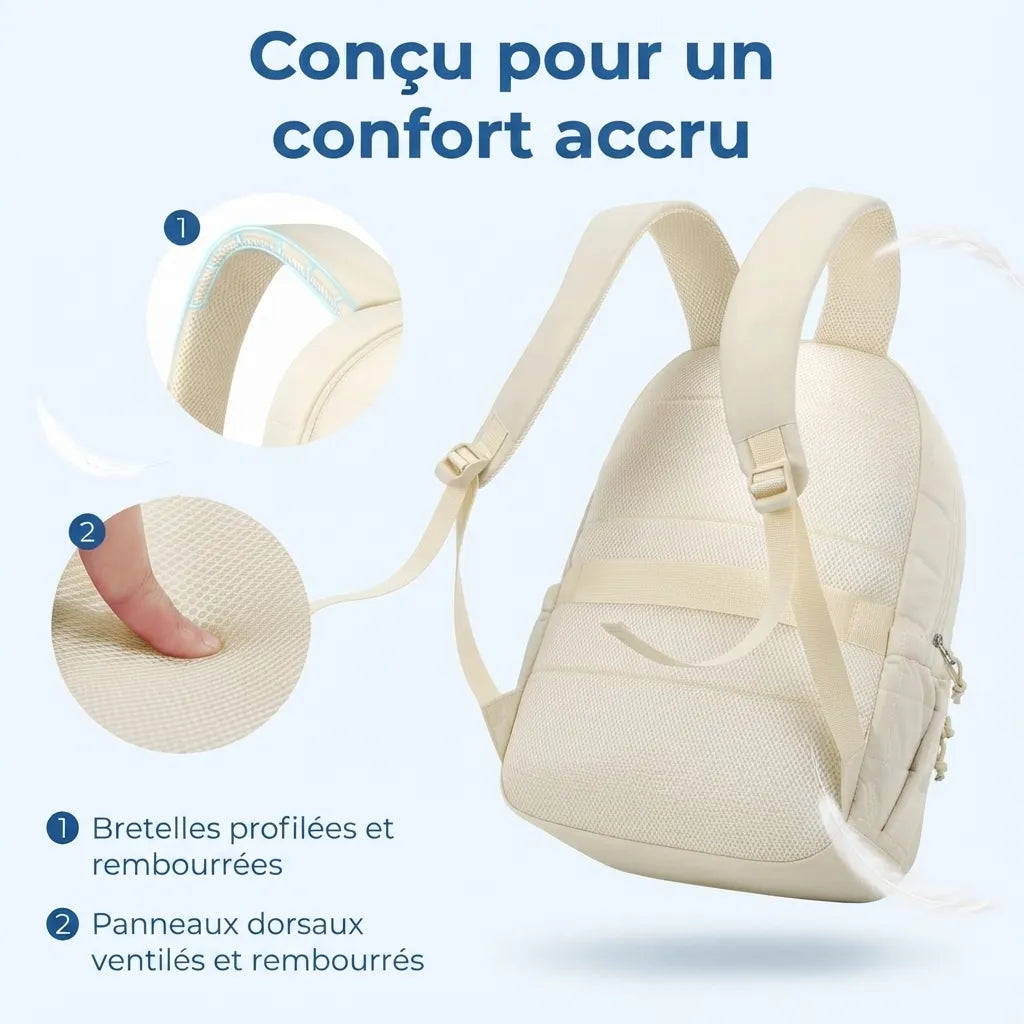 Sac à dos de voyage femme 25L, conception