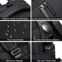 Caractéristiques du sac à dos de voyage USB