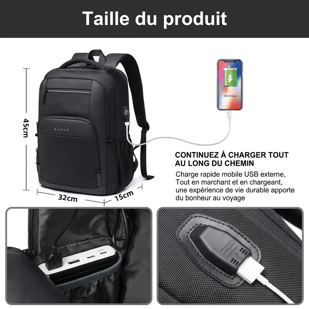 Port de charge USB du sac à dos de voyage