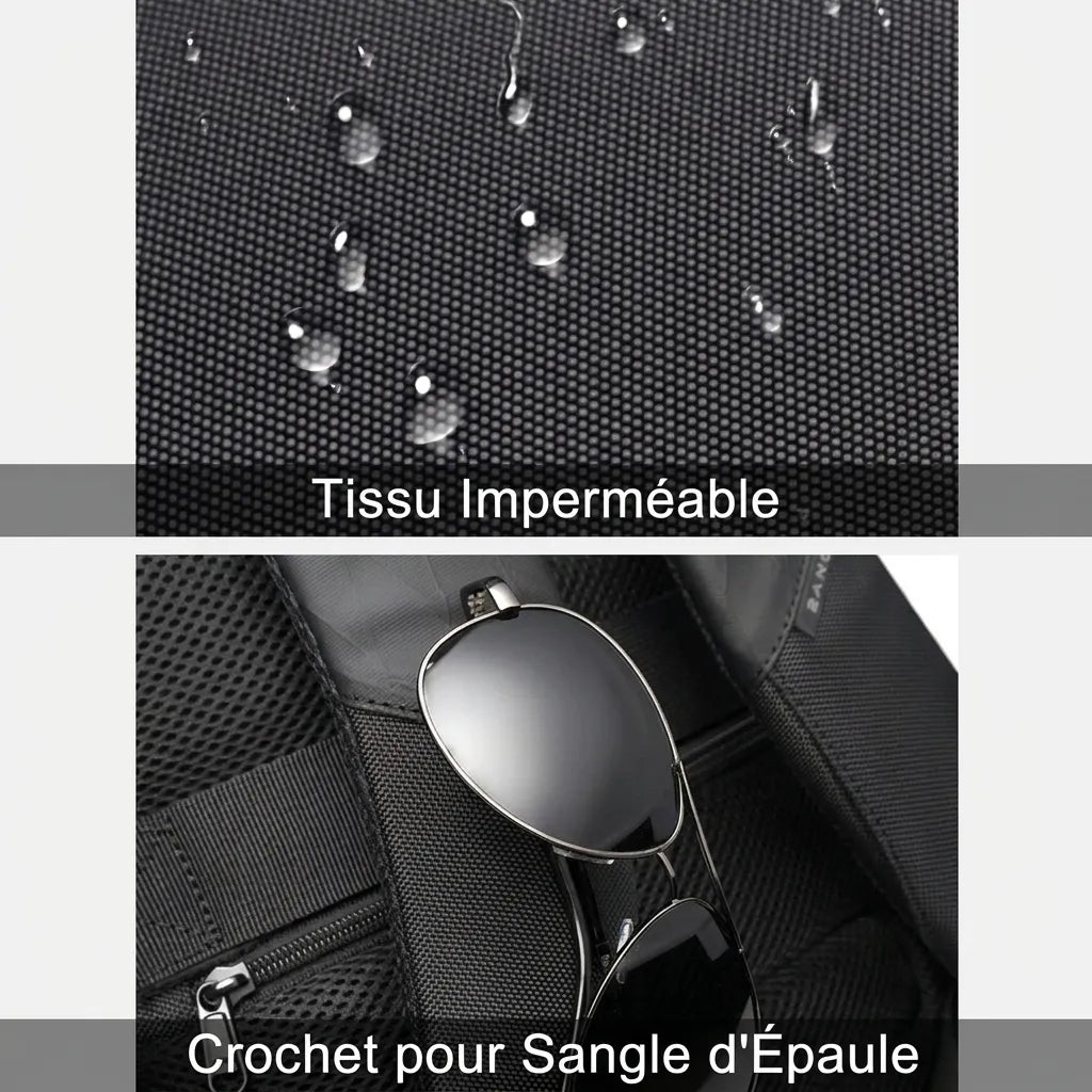 Détails supplémentaires du sac à dos de voyage USB