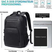 Sac à dos de voyage USB, dimensions