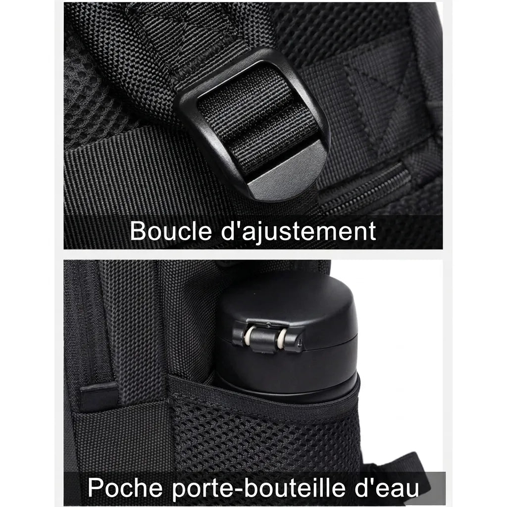 Extérieur du sac à dos de voyage USB, autre vue