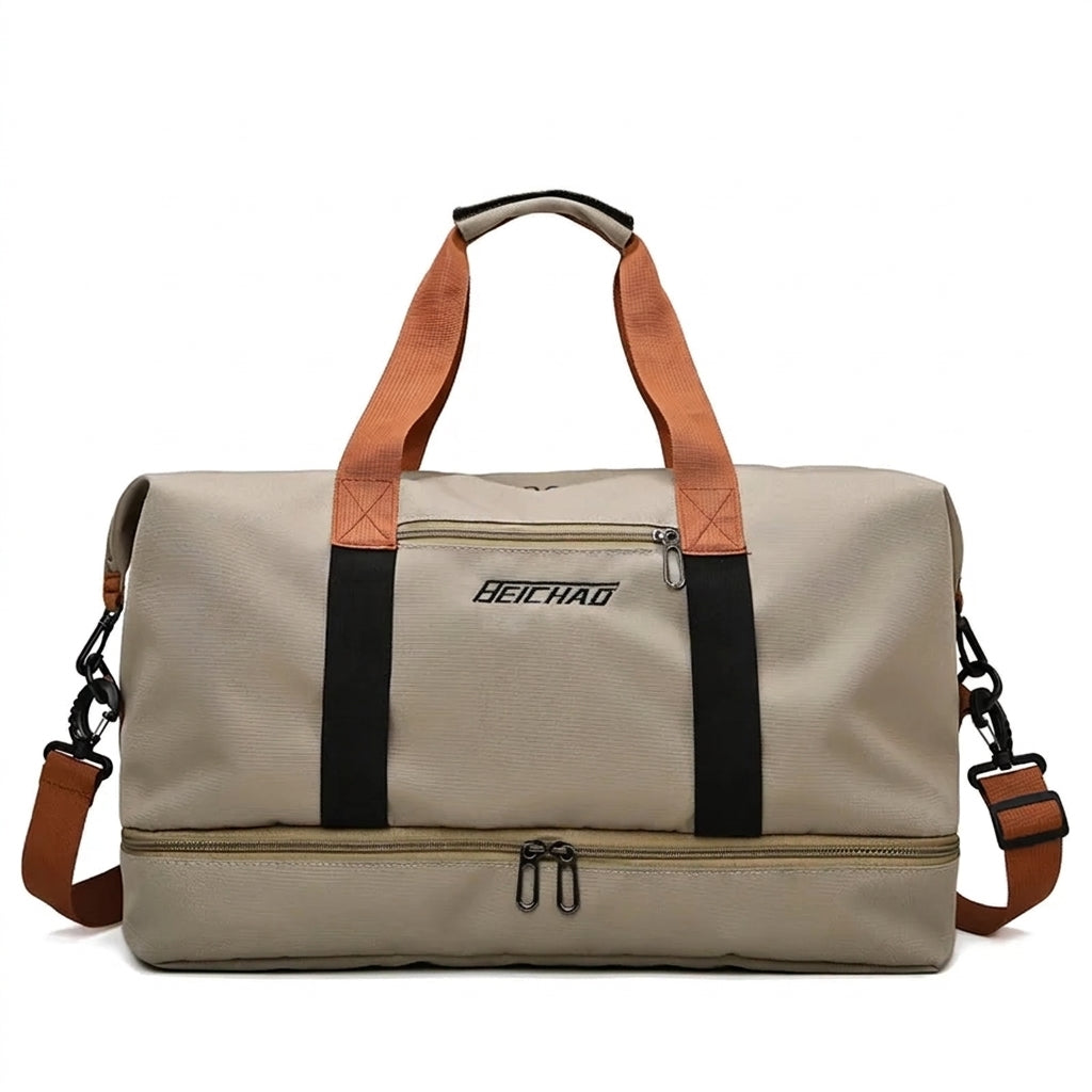 Sac de voyage 3 en 1, coloris kaki, vue de face