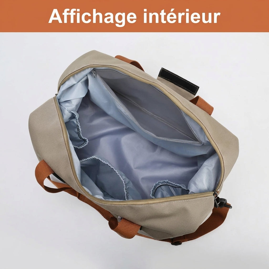 Intérieur du sac de voyage 3 en 1