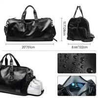 Sac de voyage homme en simili cuir, taille Large 31L, dimensions