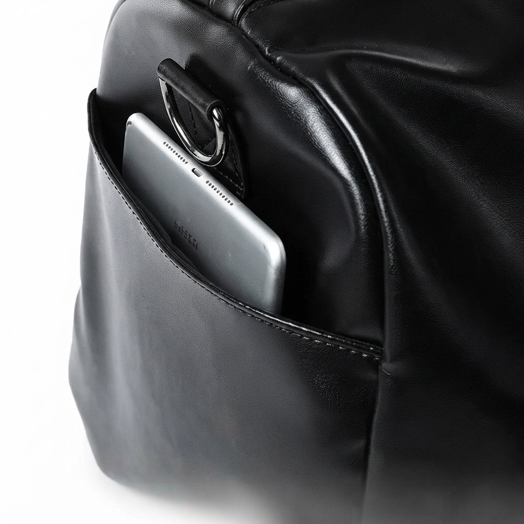 Poche intérieure du sac de voyage homme en simili cuir
