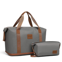 Sac de voyage femme extensible 36L, coloris gris
