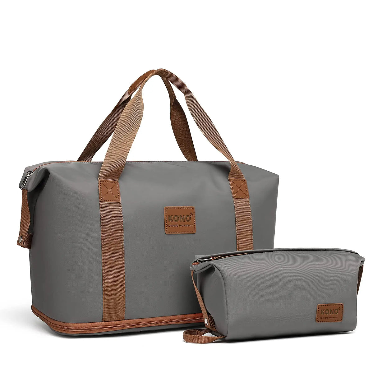 Sac de voyage femme extensible 36L, coloris gris