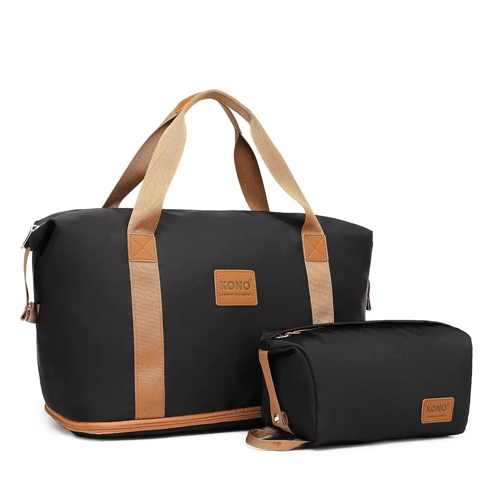 Sac de voyage femme extensible 36L, coloris noir