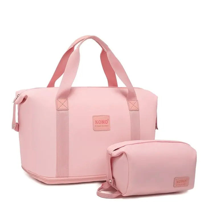 Sac de voyage femme extensible 36L, coloris rose