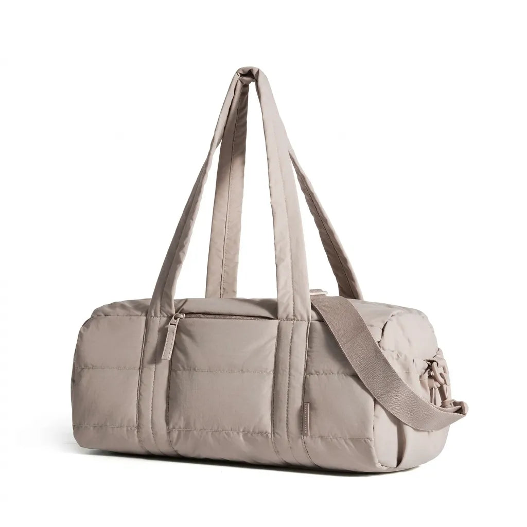 Sac de voyage femme 18L, coloris camel, vue de côté