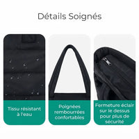 Détails de finition du sac de voyage femme 20L