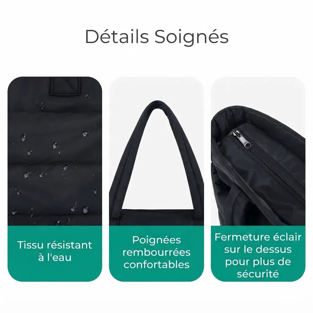 Détails de finition du sac de voyage femme 20L