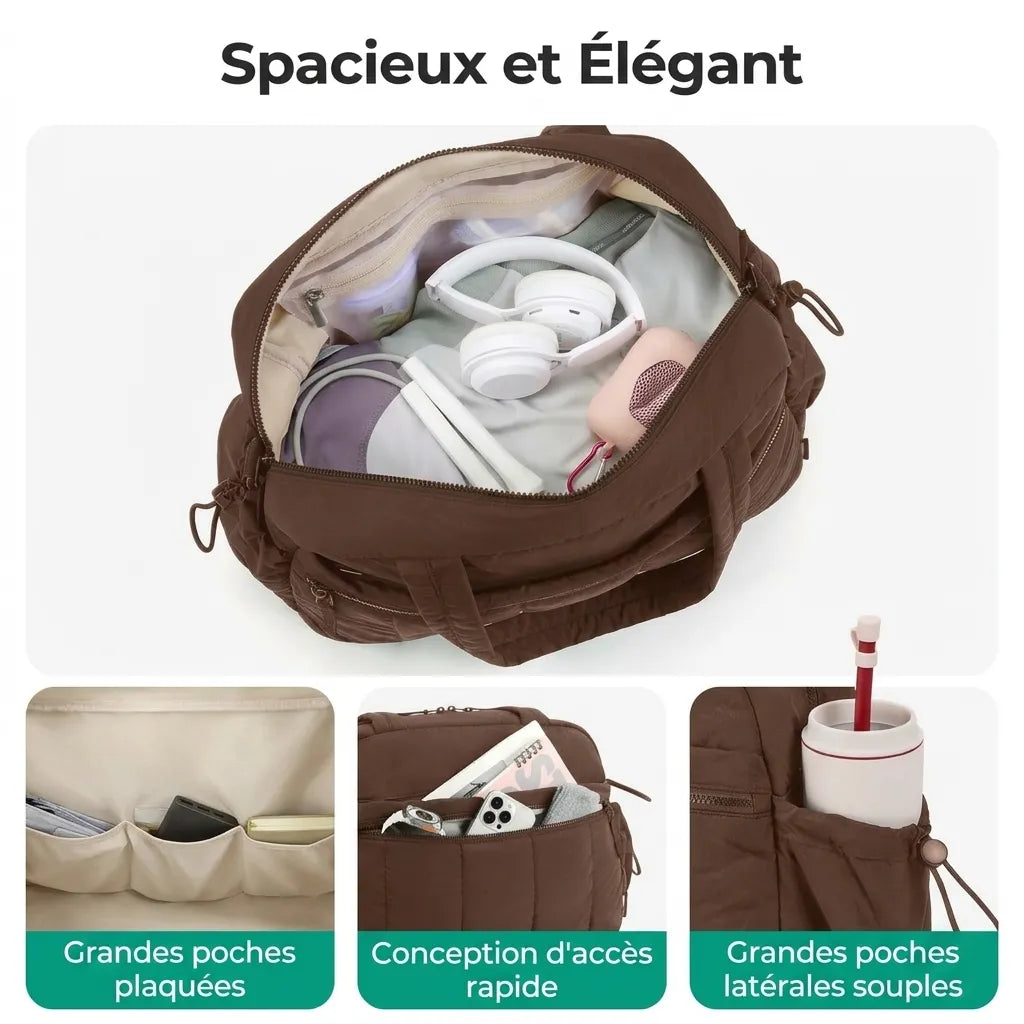 Intérieur du sac de voyage femme 24L