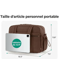 Sac de voyage femme 24L, dimensions