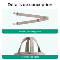 Détails de finition du sac de voyage femme 5L/18L