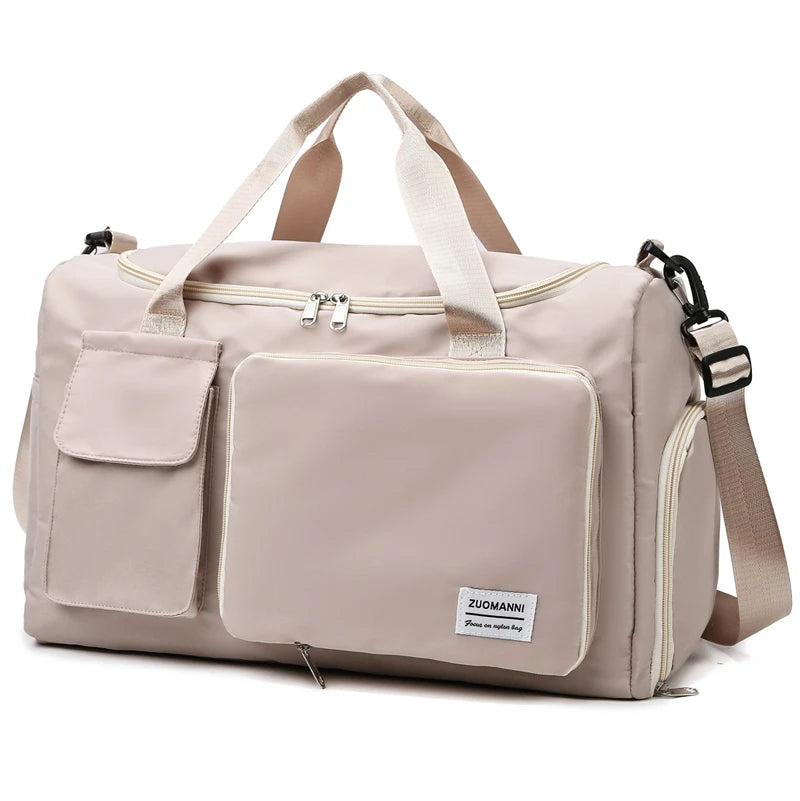 Sac de voyage femme cabas 50x20x28cm, coloris beige