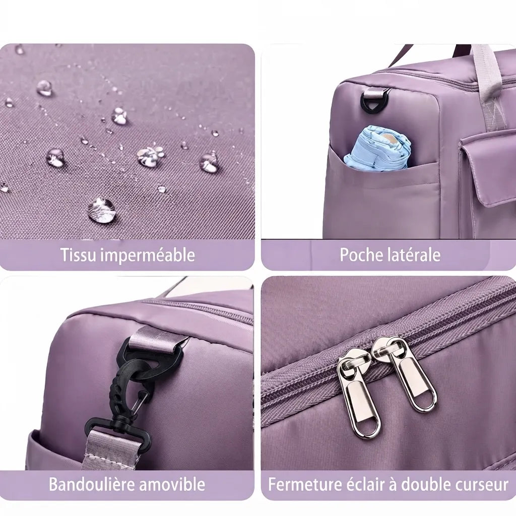 Caractéristiques du sac de voyage femme cabas 50x20x28cm