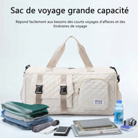 Capacité de rangement du sac de voyage femme cabas à boucles