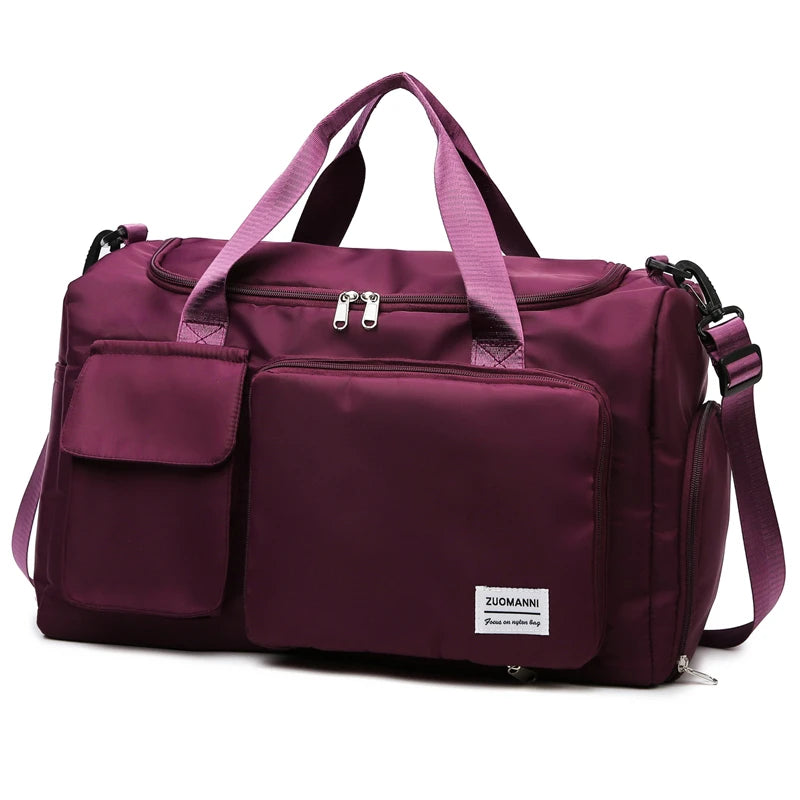 Sac de voyage femme cabas 50x20x28cm, coloris cerise