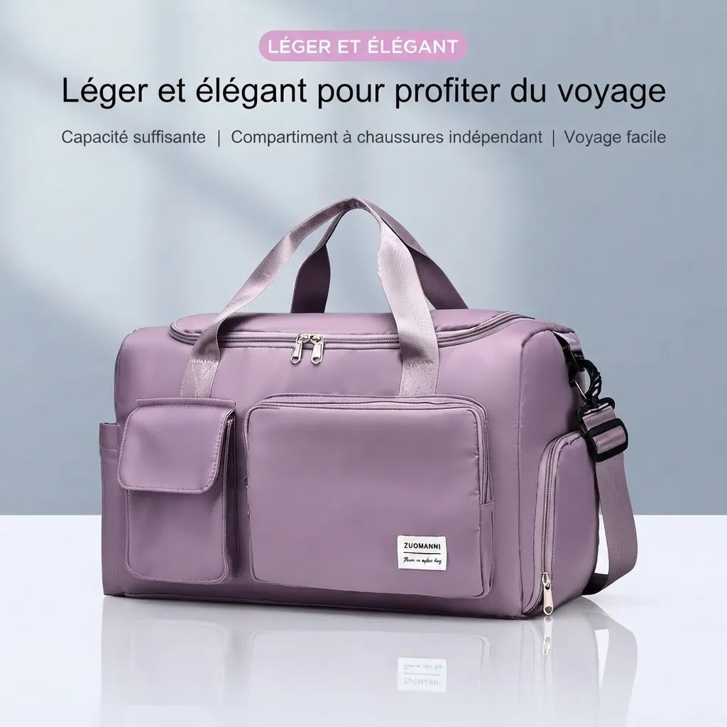 Sac de voyage femme cabas 50x20x28cm, vue de face