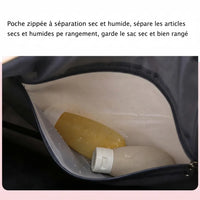 Tissu hydrofuge du sac de voyage femme cabas à boucles