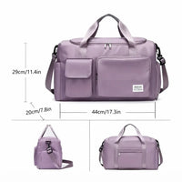 Sac de voyage femme cabas 50x20x28cm, faces avant et arrière