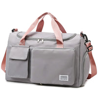Sac de voyage femme cabas 50x20x28cm, coloris gris rose