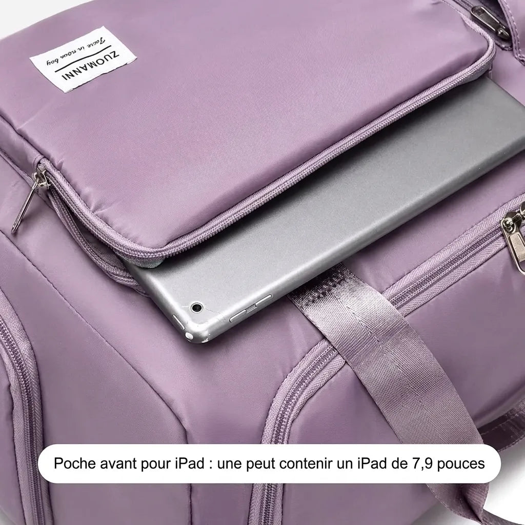 Poche avant pour tablette du sac de voyage femme cabas 50x20x28cm