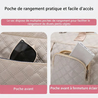 Poches intérieures du sac de voyage femme cabas à boucles