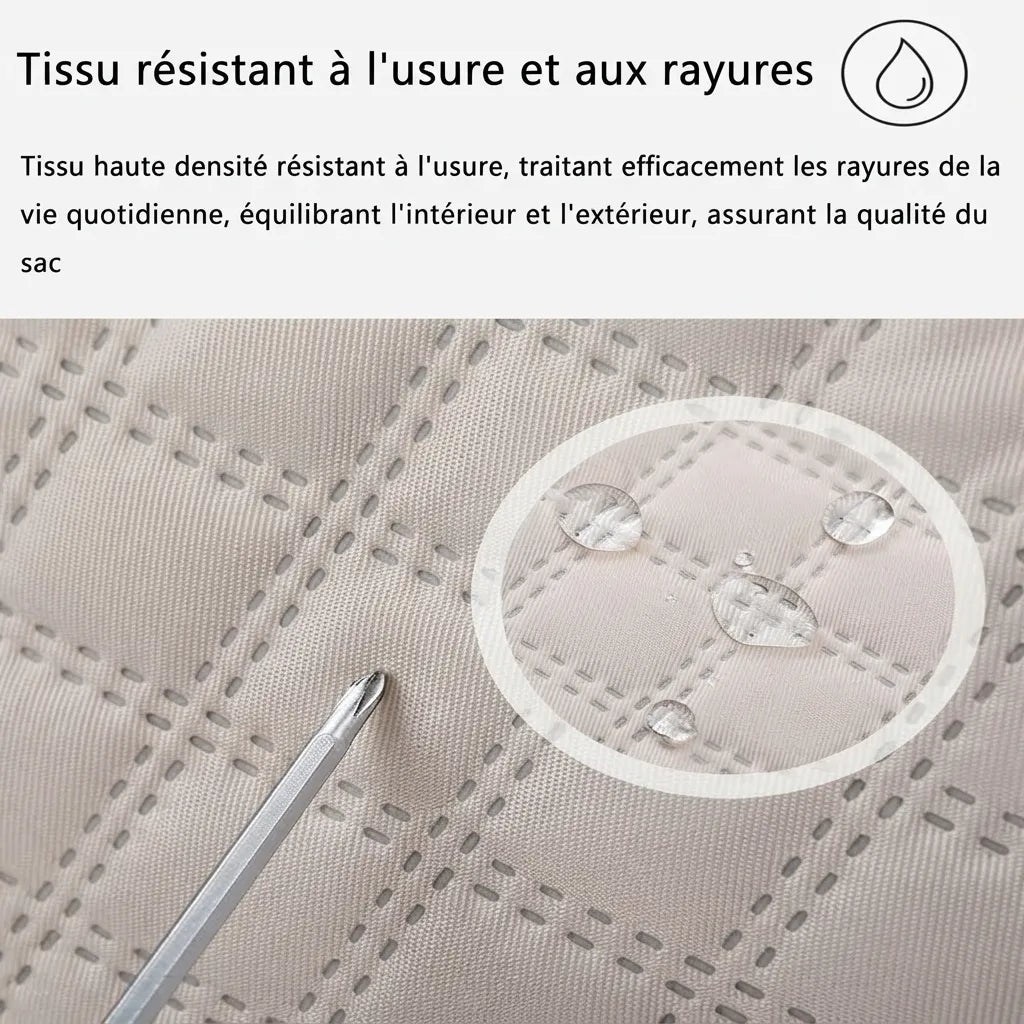 Tissu nylon matelassé du sac de voyage femme cabas à boucles