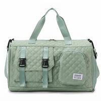 Sac de voyage femme cabas à boucles, coloris vert