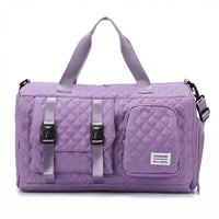 Sac de voyage femme cabas à boucles, coloris violet