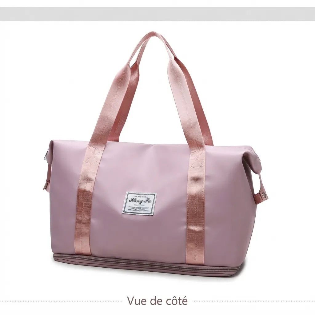 Sac de voyage femme extensible, vue de côté