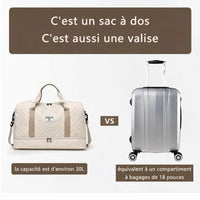 Sac de voyage femme matelassé, format 2 en 1