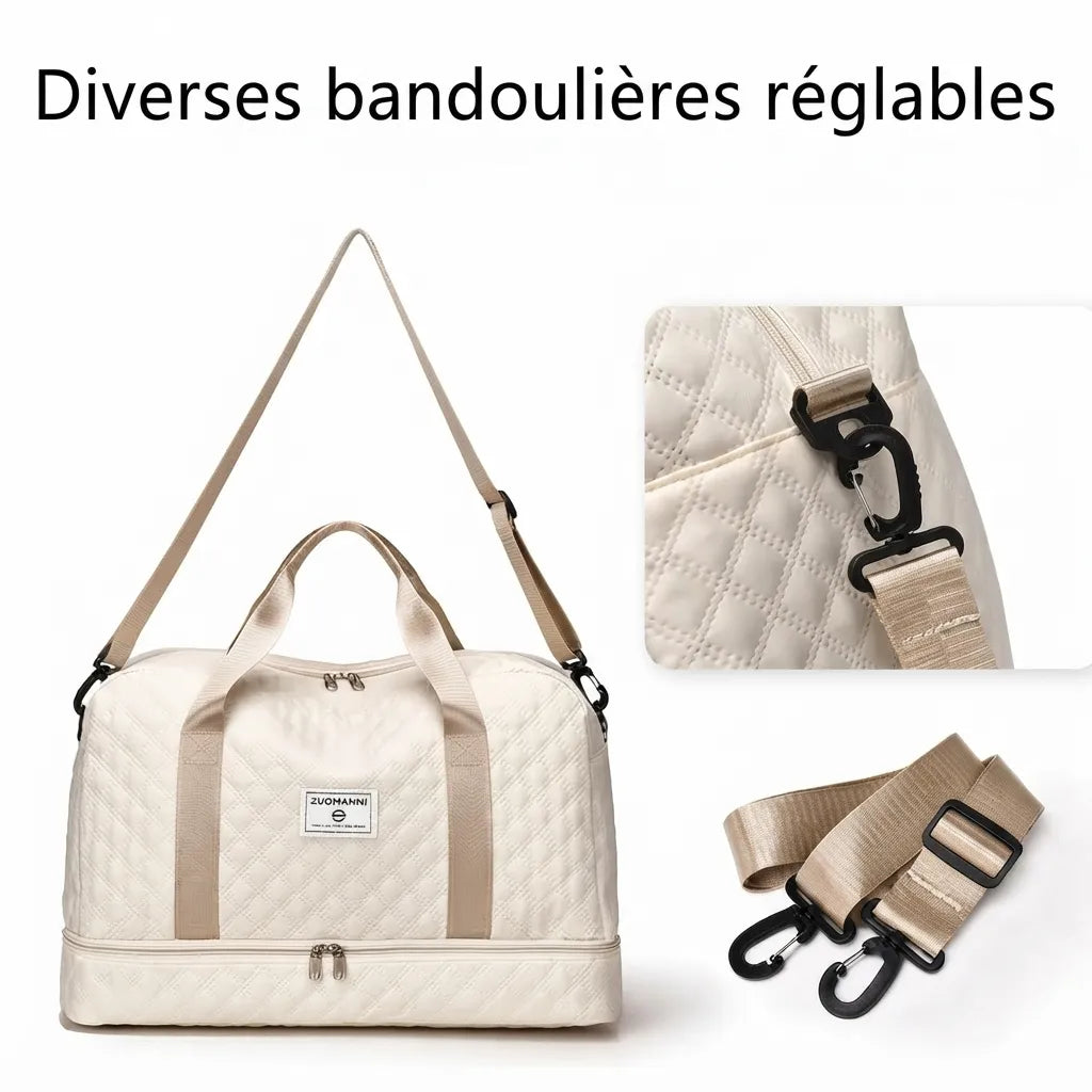 Bandoulière du sac de voyage femme matelassé
