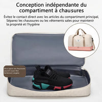 Compartiment à chaussures du sac de voyage femme matelassé