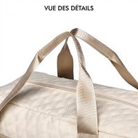 Détails de finition du sac de voyage femme matelassé