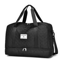 Sac de voyage femme matelassé, coloris noir