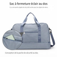 Sac de voyage femme week-end, détail du tissu nylon
