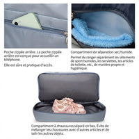 Poche avant zippée du sac de voyage femme week-end