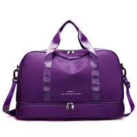 Sac de voyage femme week-end, coloris violet foncé