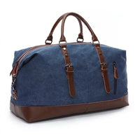 Sac de voyage homme en toile, coloris bleu, grande taille