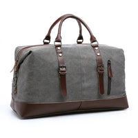 Sac de voyage homme en toile, coloris gris, grande taille