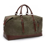 Sac de voyage homme en toile, coloris vert, grande taille