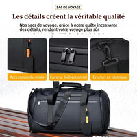 Détails de finition du sac de voyage homme multifonction